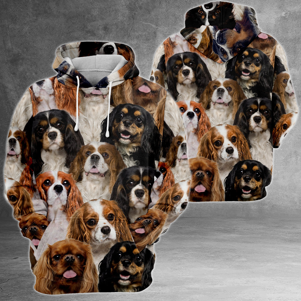 Cavalier King Charles Spaniel Cute 3D All Over Print Shirts, UOND