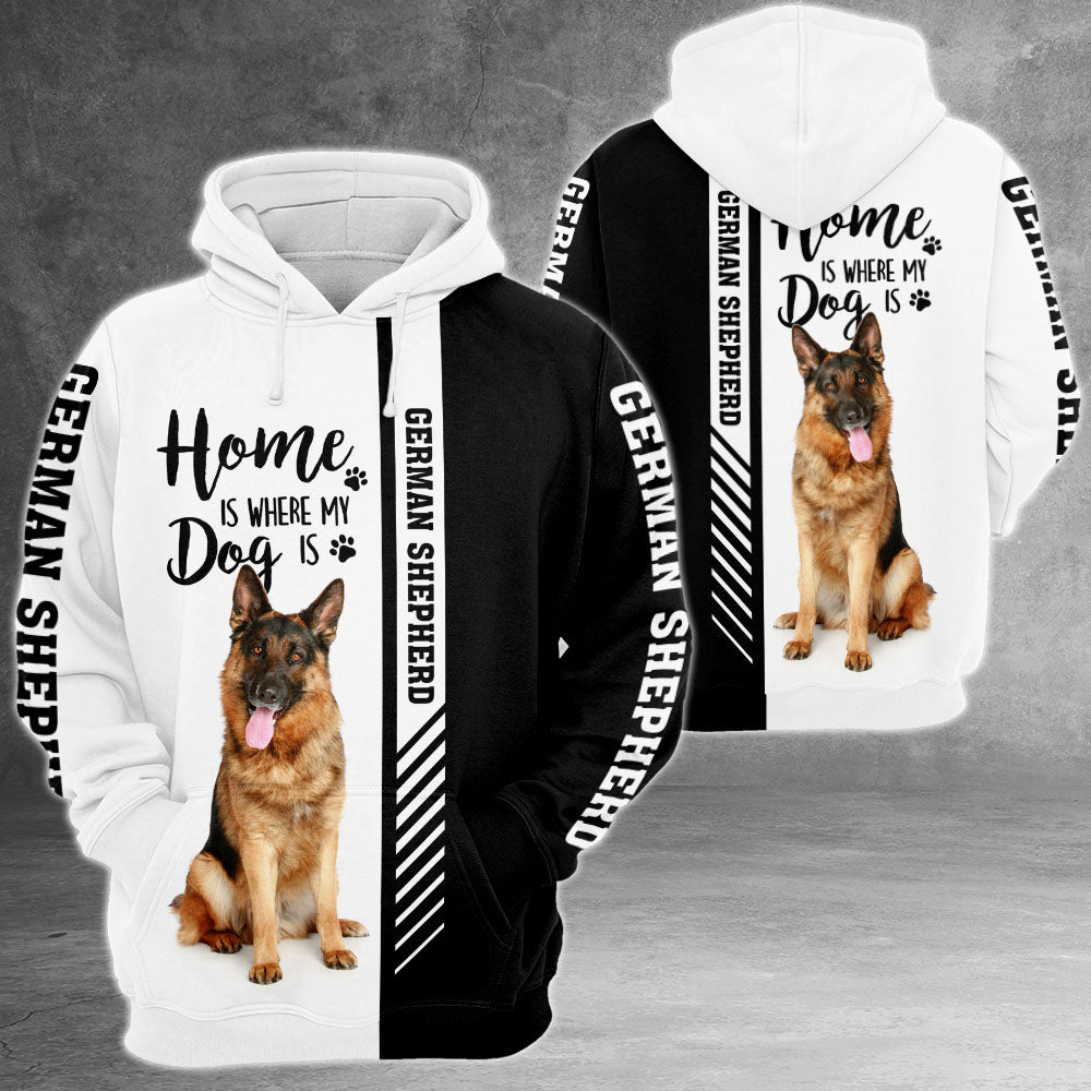 German Shepherd Home Is Where My Dog Is 3D All Over Print Shirts