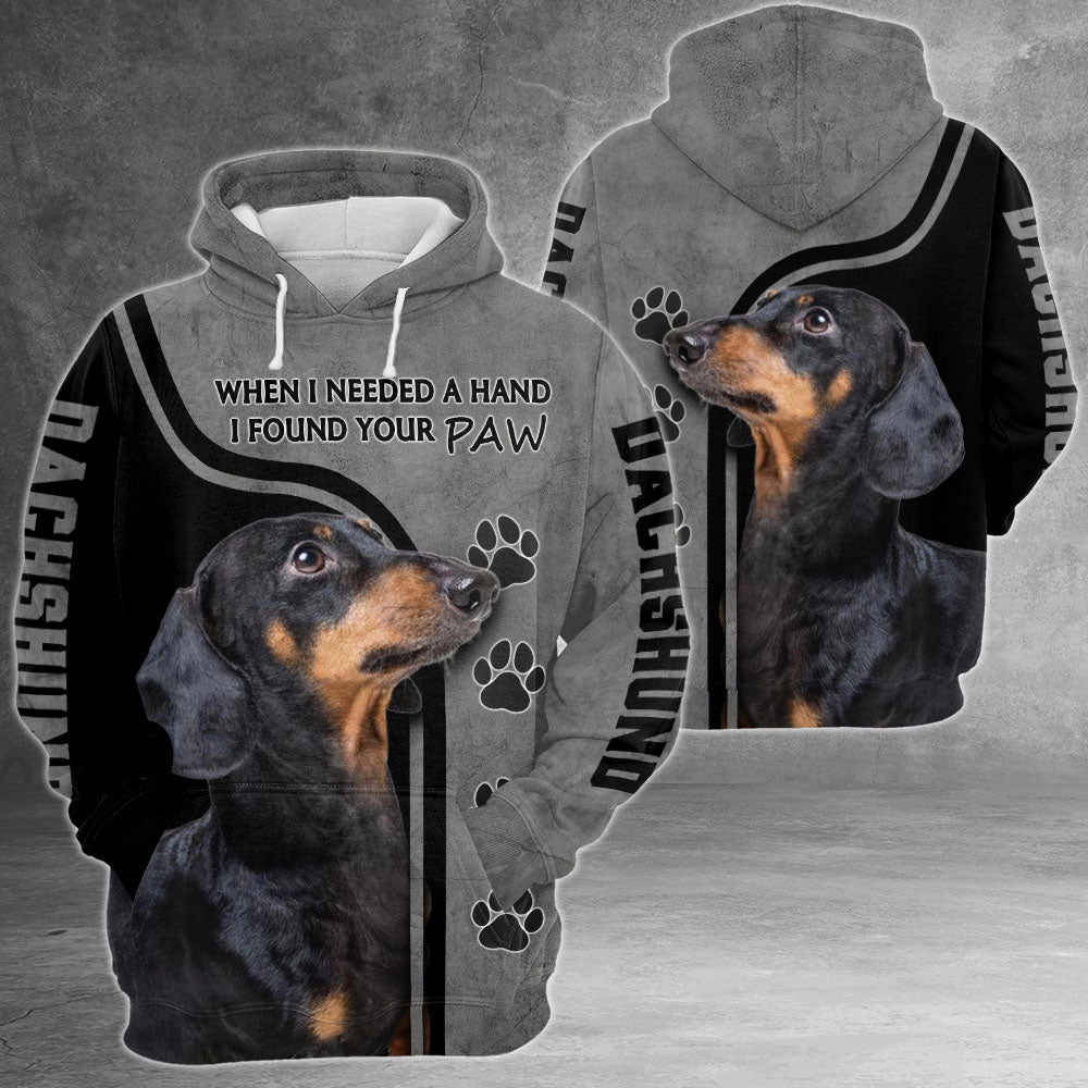 Dachshund When I Needed A Hand I Found Your PAW All Over Print Shirts For Dog Lovers, PHTS