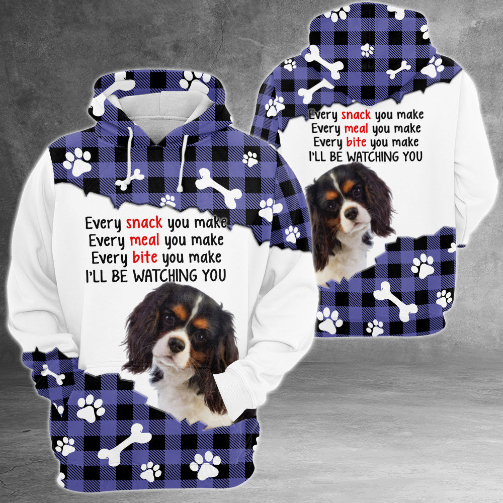 Cavalier King Charles Spaniel Every Snack You Make, Funny Custom All Over Print Shirts, Personalized Gifts for Dog Lovers, PHTS