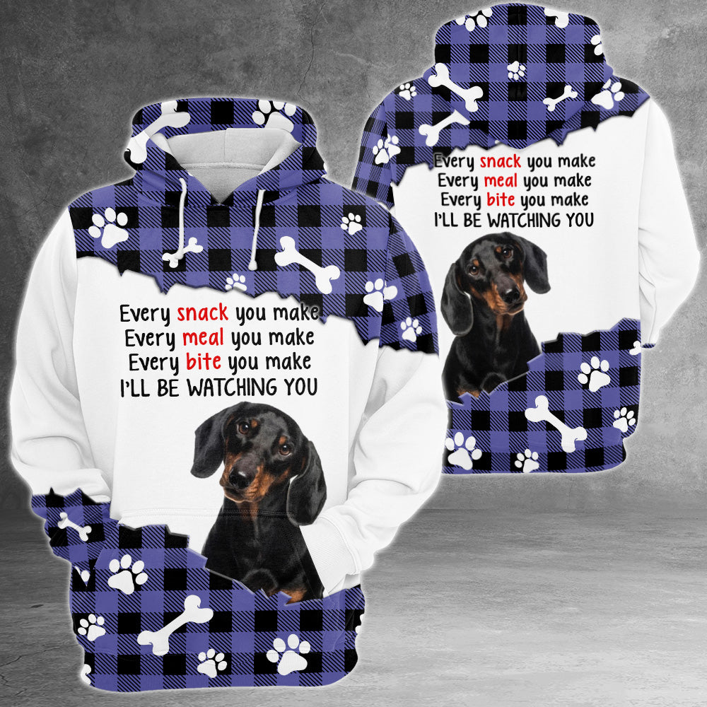 Dachshund Every Snack You Make, Funny Custom All Over Print Shirts, Personalized Gifts for Dog Lovers, PHTS