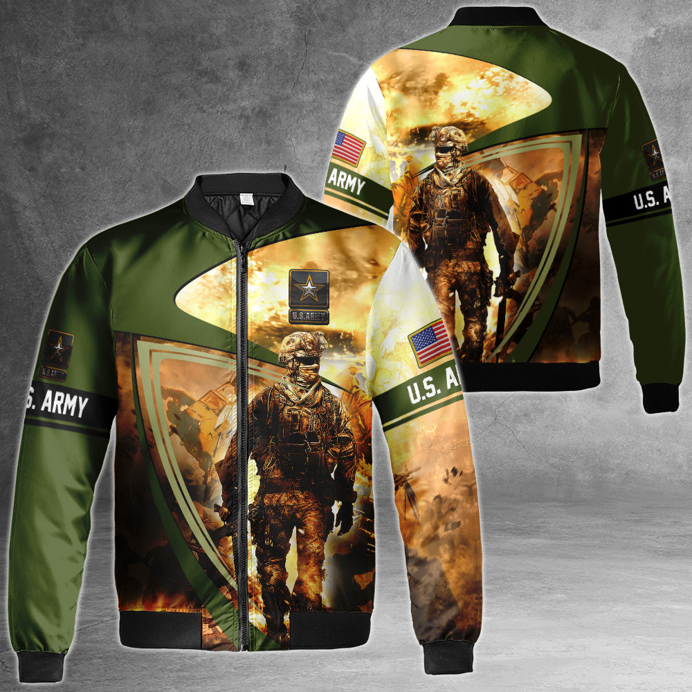 U.S. Army Soldier On Field 3D Over Print Shirt HK10