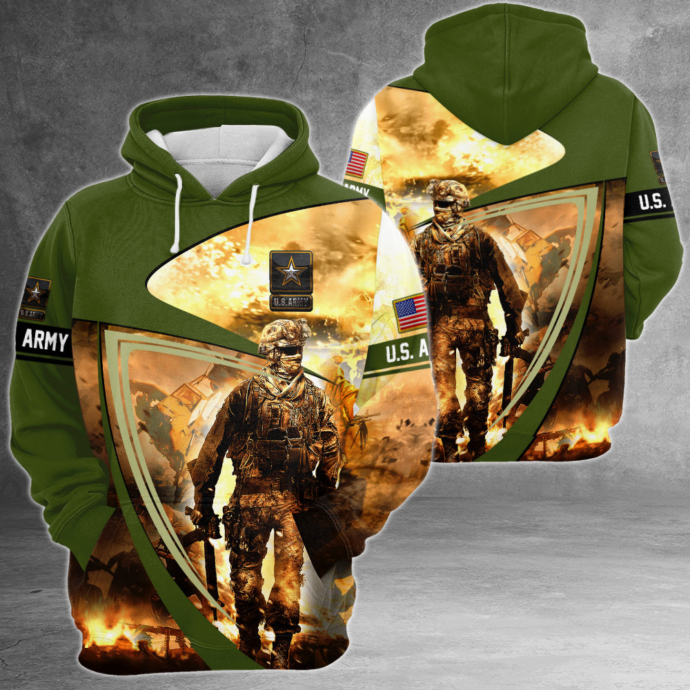 U.S. Army Soldier On Field 3D Over Print Shirt HK10