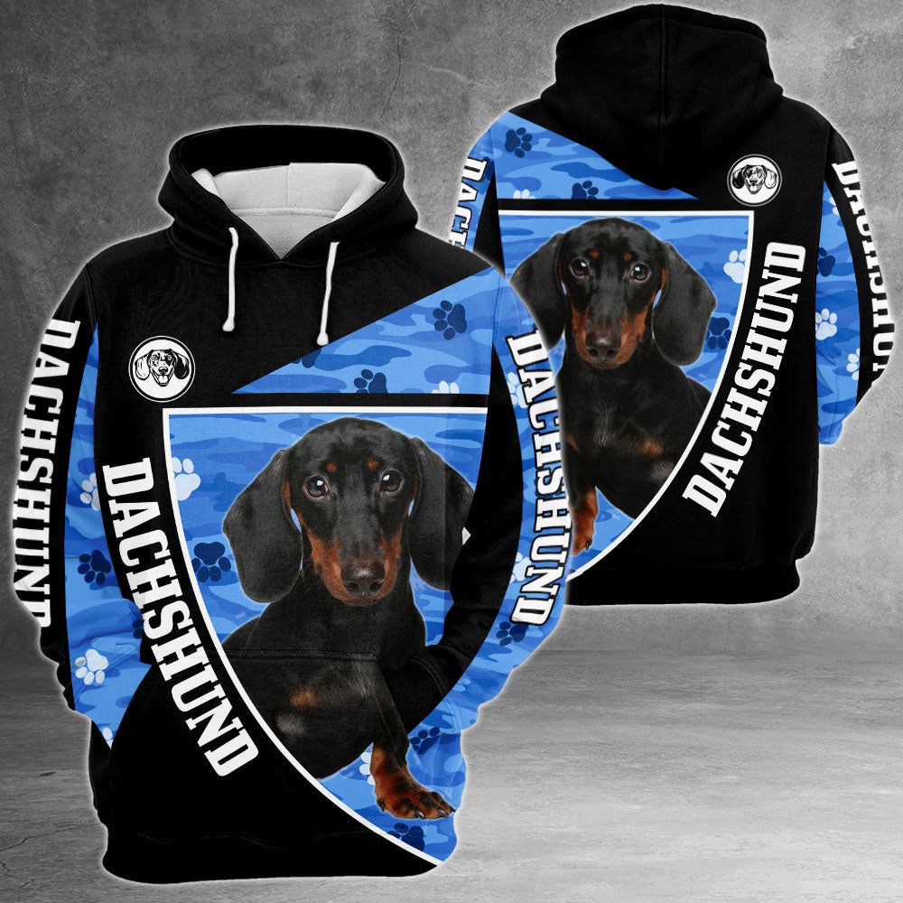 Dachshund Navy Camo 3D All Over Print Shirts