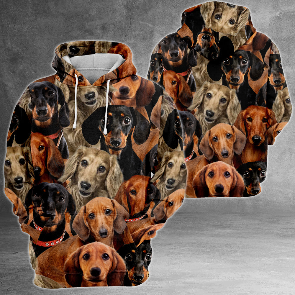 Dachshund Cute 3D All Over Print Shirts, UOND