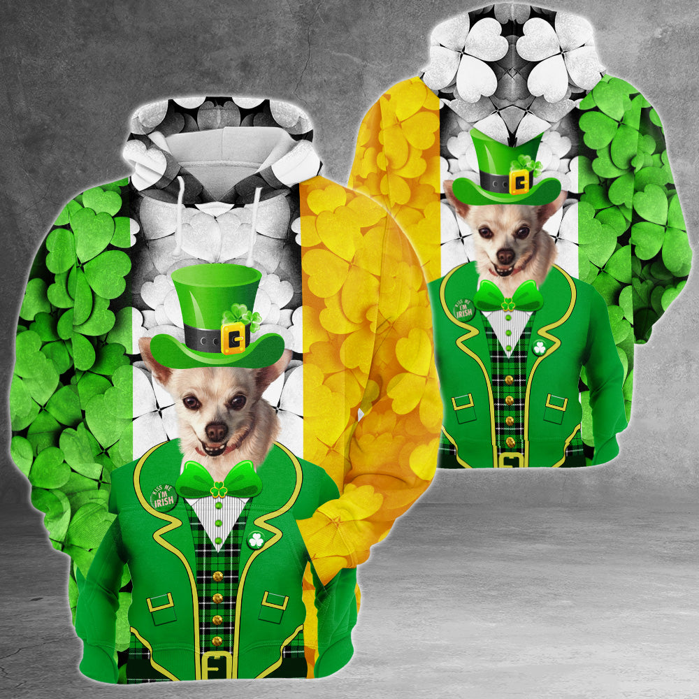 Chihuahua Patrick Day 3D All Over Print Shirts