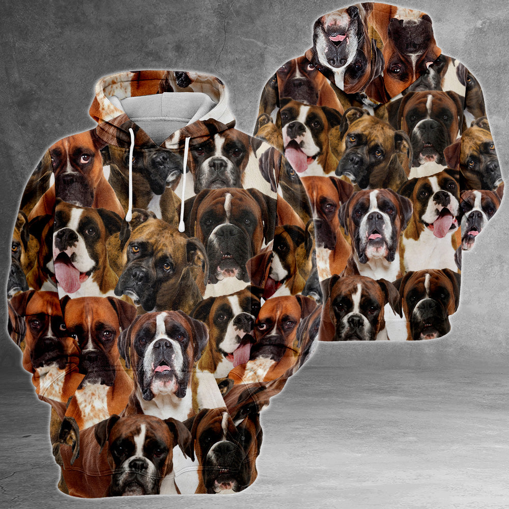 Boxer Cute 3D All Over Print Shirts, UOND