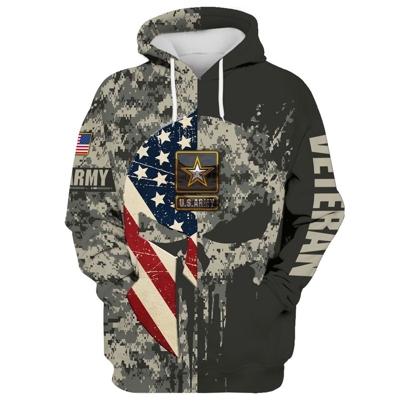 Personalized Branch U.S. Veteran Knight Skull Camouflage All Over Print For Veteran HK10