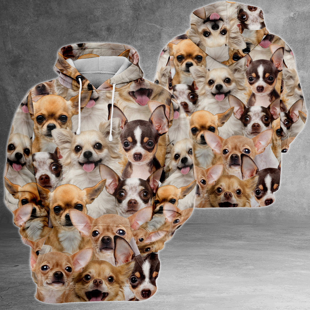 Chihuahua Cute 3D All Over Print Shirts, UOND