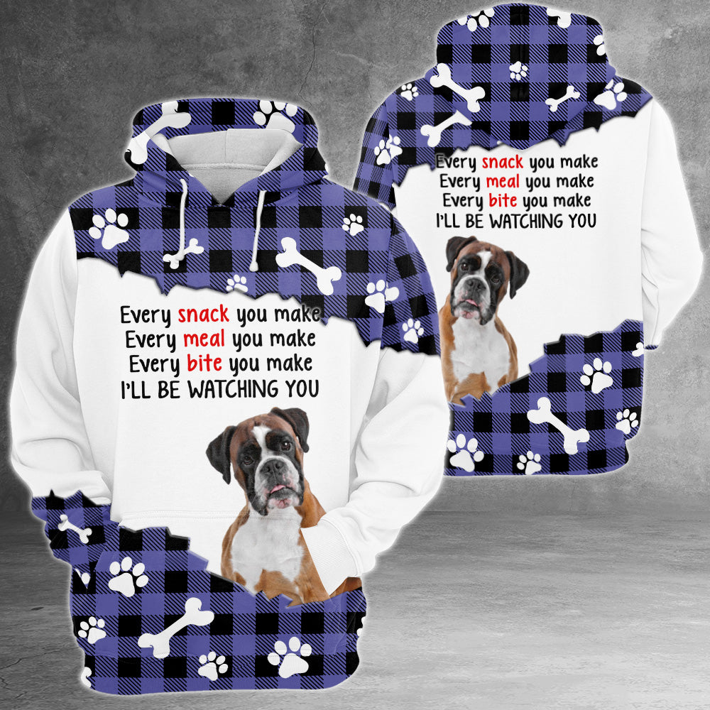 Boxer Every Snack You Make, Funny Custom All Over Print Shirts, Personalized Gifts for Dog Lovers, PHTS