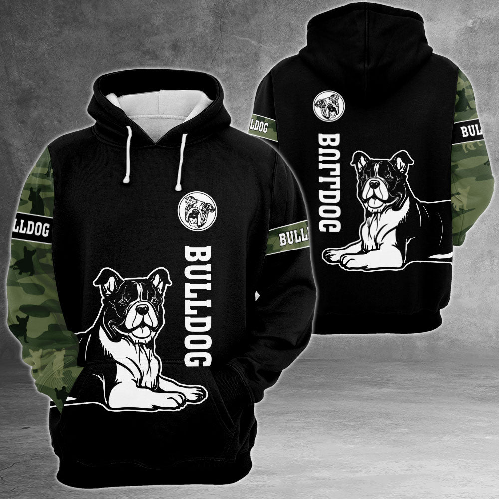 Bulldog Camo 3D All Over Print Shirts